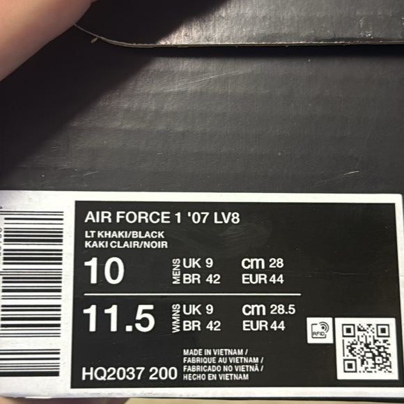 Nike Air Force 1 '07 LV8 Light Khaki/Black AF1 men’s 10 - Picture 7 of 7